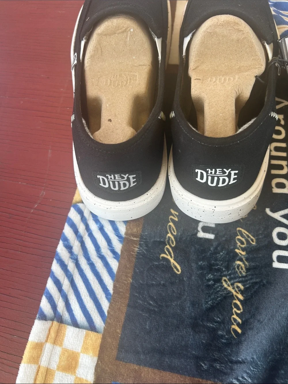 Hey Dude Black Slip-On Canvas Loafers
